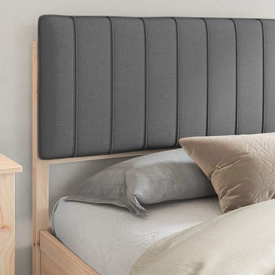 vidaXL - Bedframe - met - Gevoerde - Hoofdbord - Donkergrijs - 180 - x - 200 - cm