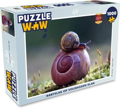 Puzzel Slakken - Gras - Lente - Legpuzzel - Puzzel 1000 stukjes volwassenen