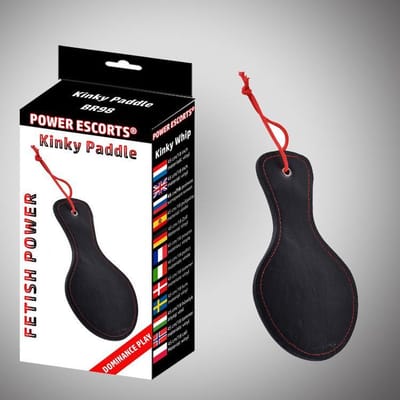 Power Escorts - Kinky Paddle - Spanking - BR98 - Zwart / Rood