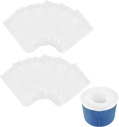 Herbruikbare skimmer sokken voor zwembaden, 20 stuks, nylon filteraccessoires voor effectief zwembadonderhoud en het verwijderen van bladeren en vuil