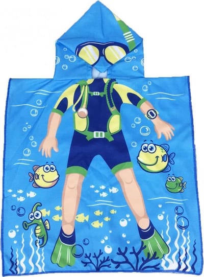 Strandlaken Duiker - Lichtblauw - Badponcho - Badcape - Kinderdoek - Omslagdoek kinderen - Handdoek - Beach cape