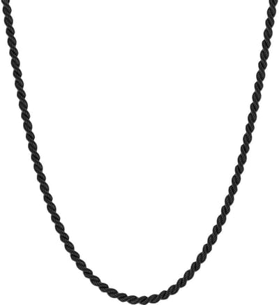 STEEL & BARNETT - Ketting Heren - Helix - Zwart - Verstelbaar
