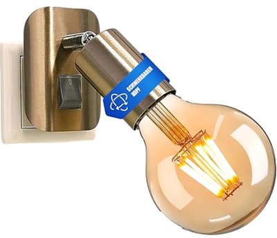 LED Insteeklamp met 4W Warm Wit E27 Lamp - Wandlamp, Leeslamp, Nachtlamp en Keukenlamp