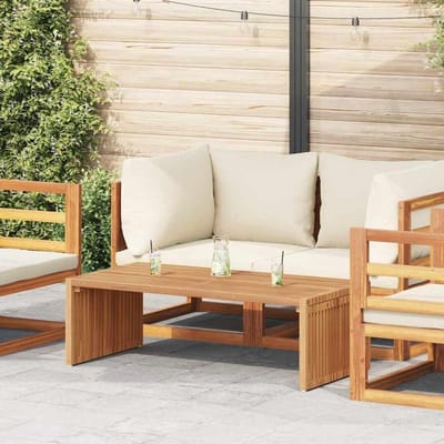 Tuin bijzettafel - Salontafel Koffietafel - Buiten Ontspannen - Massief Teakhout - 110 x 55 x 355 cm - Bruin