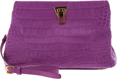 COCCINELLE Leren Schoudertas Avondtas Beat Clu. Cro. S Handbag Dahlia Paars