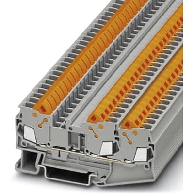 Phoenix Contact 3206445 Doorgangsserieklem 6.2 mm Snelaansluiting Grijs 50 stuk(s)