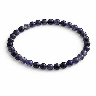 Ioliet Armband 6 mm Kralen – Diameter 17 cm – Natuursteen Edelsteen Armband – Unisex Sieraad
