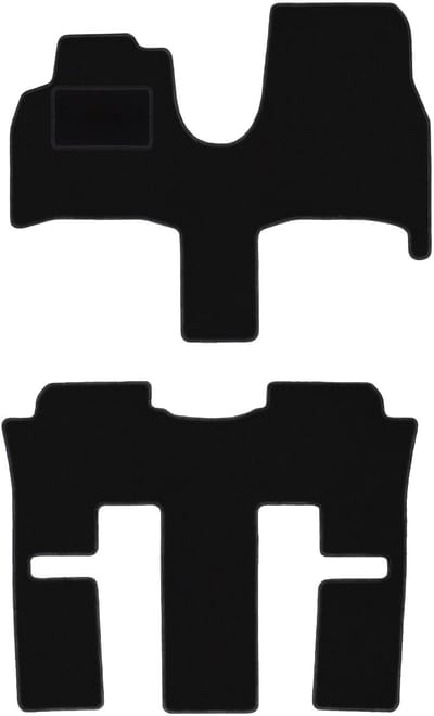 Zwarte veloursmatten voor: Fiat Ulysse II 7-zits (2002-2010)