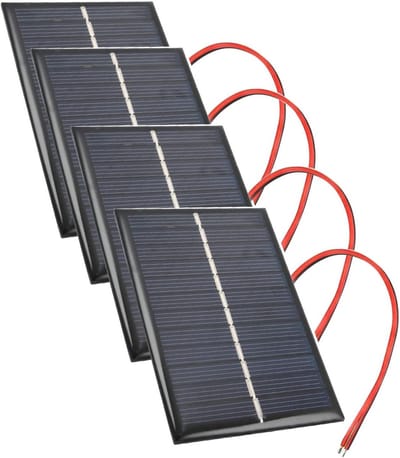 Zonnepaneel set - Mini zonnecellen - Doe-het-zelf projecten - Hoge conversiesnelheid - 4 stuks - Zwart blauw
