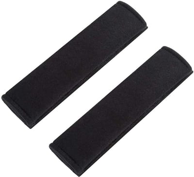Famanu - Autogordelbeschermer, 2 Stuks Car Seat Belt Pad Cover, Automatische Veiligheid Schouderriem Kussenhoes voor meer Comfort op reis, Autogordelhoezen voor Volwassenen, Kinderen, Zwart