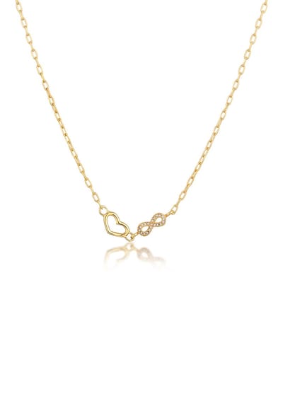 Elli - Halsketting - Ketting kort met Steen Dames Hart hanger Glas Kristallen Xilion Geslepen Wit 925 Sterling Zilver 40 cm - Dames