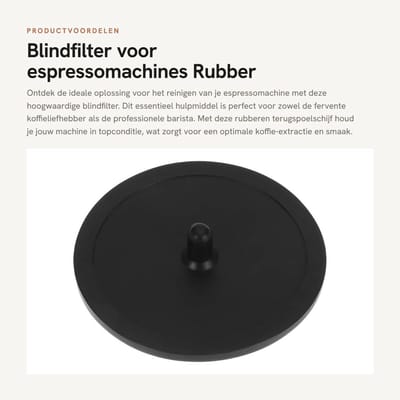 Dailygoods- Blindfilter 58mm - Rubber - Terugspoelschijf - Espresso Reinigingsschijf - Makkelijk Schoon te Maken - Veilig en Niet Giftig - Koffiereiniger