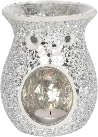 Gouden Crackle Oliebrander voor Theelicht - Rond Glazen Decoratie voor Kamers