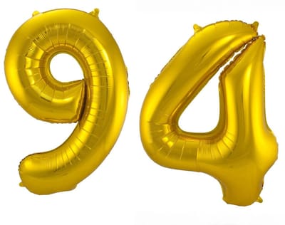 Folieballon 94 jaar - Goud - 86 cm
