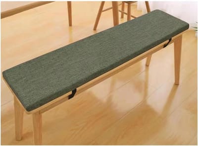 Bankkussen Stoelkussen - Terraskussen Zitting - Comfortabel Zitten - Ademend Katoen Linnen - 140x30cm - Grijs