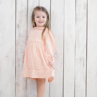 Babyjurkje OrganicEra Biologisch mousseline babyjurkje met Peter Pan-kraag