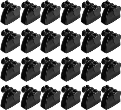 Dailygoods- Hangerconnectorhaken 24 stuks - Dubbelzijdige Hangerbevestigingshaken - Opberghaken Kledingkast - Ruimtebesparend - Eenvoudig te Installeren - Kunststof - Opberghaak