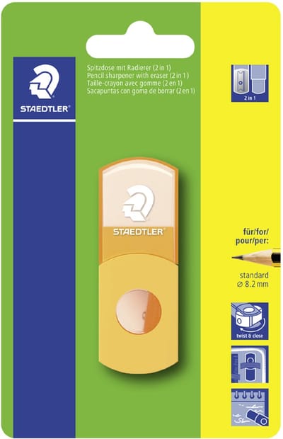 STAEDTLER Gum-puntenslijper combinatie 511 SE, neon-oranje