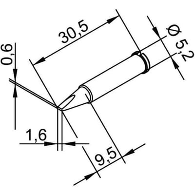 Ersa 102 CD LF 16 Soldeerpunt Beitelvorm, recht Grootte soldeerpunt 1.6 mm Lengte soldeerpunt: 30.5 mm Inhoud: 1 stuk(s)