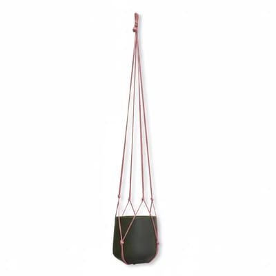 Plantenhanger Zonder Kwast - Kies Kleur en Lengte - Oud Roze - 110 cm lang - Katoenkoord - Geschikt voor Pot met Diameter t/m 20 cm - Handgemaakt in ons Macramé Atelier - Prijs per Stuk - Let op: Exclusief Pot - Inclusief Verzendkosten