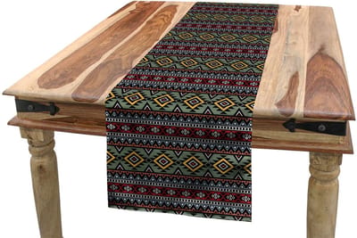 ABAKUHAUS Tafelrok – etnische Azteekse stijl – 40x180 cm – veelkleurig