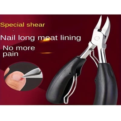 Coupe-ongles de précision professionnel pour ongles d'orteils épais et incarnés Acier inoxydable Lames avec dissolvant de peau morte, Conception ergonomique