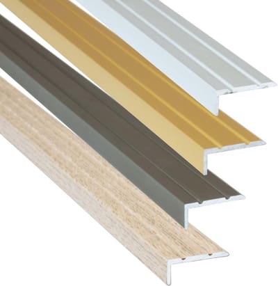 Trapneus Profiel - Aluminium Profiel - Trap Rand Beschermen - Zelfklevende Bevestiging - 135 cm - champagne