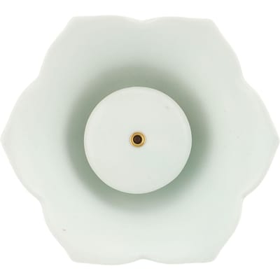 Keramische wierookhouder Petal Vorm Wierookstokjes Standaard Ornament voor Slaapkamer Woonkamer Yogastudio сyaan