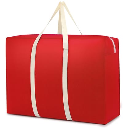 Opbergtas met extra grote inhoud – Non-woven draagtas – Organizer – Duurzame allesdrager – Campingopslag – Ideaal voor het opbergen van beddengoed, dekbedden, kleding en kussens – Reisopslag - 50x25x30