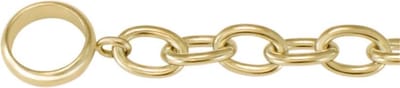 Quiges Jasseron Ketting zonder Sluiting Clipring voor Hangers - RVS - Dames - 70cm - EPK075