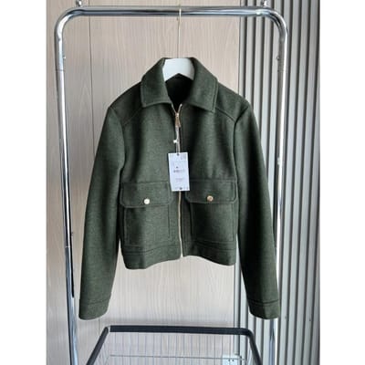 Dames Zachte Ritsjas Herfst/Winter Collectie Kraag Effen Kleur Zakboord en Lange Mouwen Korte Jas XS groen