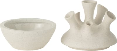 J-Line vaas Koraal - keramiek - wit - small - Ø 17 cm