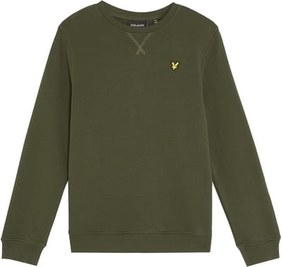 Lyle & Scott Crew Neck Sweatshirt Boys Truien & Vesten Jongens - Sweater - Hoodie - Vest- Olijf - Maat 134/140