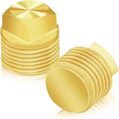 Allecto - Boot Afvoertap - 2x Messing Boot Plug - 1/2 Inch NPT - Geschikt voor Waterdichte Afvoer - Voor Glastron en Bayliner - Bootonderdelen - Du...