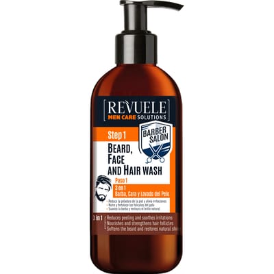 Revuele Men Step 1 3in1 Beard, Face &amp; Hair Wash 300 ml