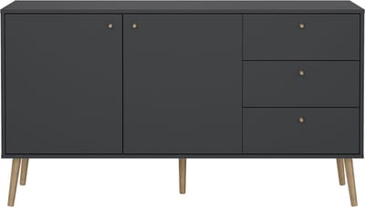 Bodo dressoir 2 deuren, 3 lades matgrijs.