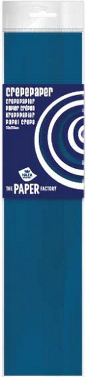 Crepe papier platte vellen - 1x - petrol blauw - 250 x 50 cm - Knutselen met papier - Knutselspullen