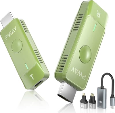 SnelShoppen - Draadloze HDMI zender en ontvanger, Portable HDMI extensie kit, Plug & Play, 2.4G/5G voor video en audio streamen op Laptop/PC/TV Box/Pr