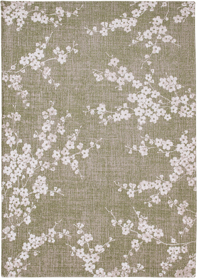 Wasbaar Binnen & Buiten Vloerkleed - 80 x 150 cm - Louis De Poortere Sakura Wet Garden - Laagpolig Tapijt - Gerecycled PET - Made in Belgium - Circulair