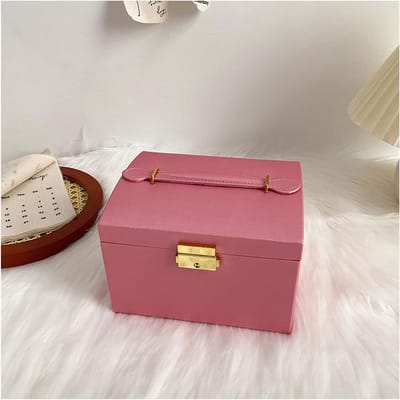 Sieradendoos Organizer - Reis Etui - Sieraden Opbergen - Met Slot en Spiegel - 17 x 13 x 12 cm