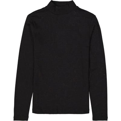 GARCIA Dames Effen T-shirt Zwart Lange mouw