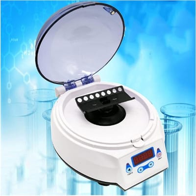 Microcentrifuge - Laboratorium centrifuge - Monster scheiden - Hoge snelheid 8000 RPM - Compact formaat - Zilver