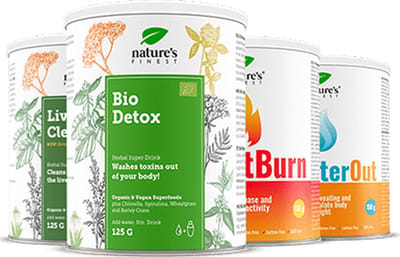 Nature's Finest Liver Cleanse + Bio Detox Supergreens + OK!FatBurn + OK!WaterOut - detoxkuur - lever detox - gewichtsverlies - vetverbranding - gezonde darmen - immuunsysteem versterken - vitamine C - natuurlijk product - vegan