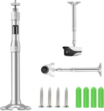 Camerahouder - Bewakingscamera houder - Veilige bevestiging - Uittrekbaar ontwerp - 20-40 cm - Zilver