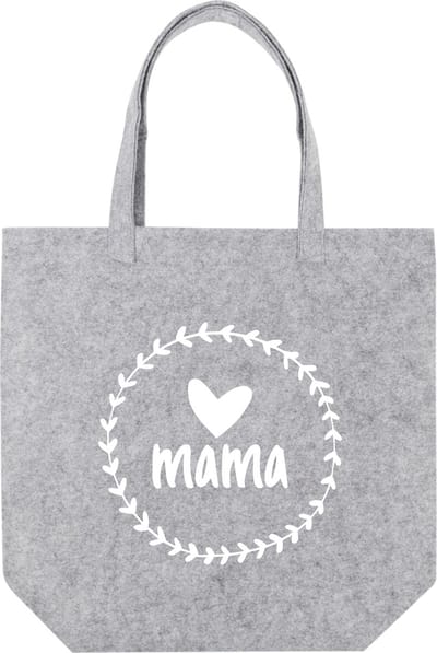Voor Een FanTAStische Mama - Licht Grijze Vilten Tas A3 - Cadeautje Voor Mama - Shopper Van Vilt - Licht Grijze Vilten Tas Met Hengsels A3 Formaat
