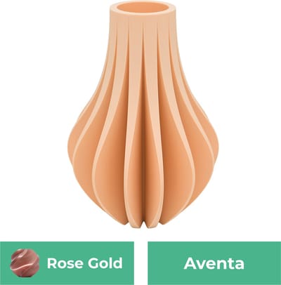 Aventa design vaas – Decoratieve vaas - Rose Gold - 3d geprinte vaas – geschikt voor droogbloemen - 20CM