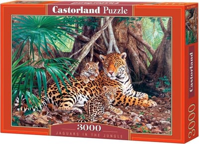 Castorland Jaguars in the Jungle – Puzzel – 3.000 stukjes – Satijnen afwerking – Perfecte pasvorm – Europese kwaliteit