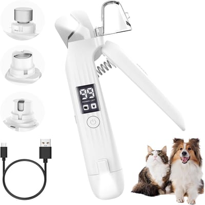 Ynkkvre -Nagelknipper - Krallenslijper - 2-In-1 Ontwerp Met LED-Verlichting En Roestvrij Staal Messen - 1 Stuk - Voor Honden, Katten, Konijnen En Papegaaien