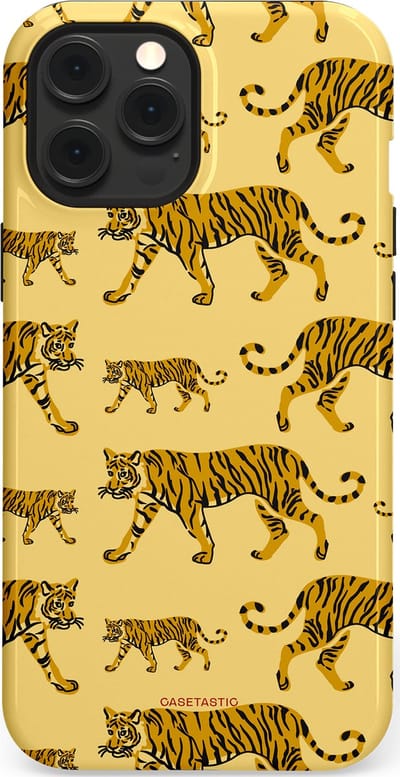 Casetastic Hoesje Geschikt voor Apple iPhone 12 Pro Max Magsafe - Stijlvolle Beschermende Duo-layer Case - Streep van de natuur