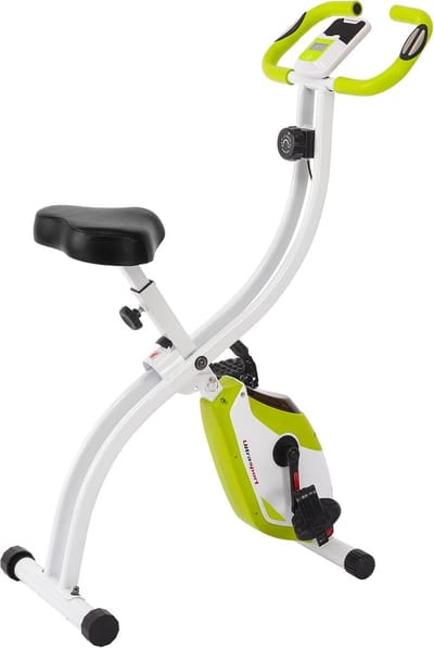 Hometrainer - Fitnessfiets - Cardiotraining Thuis - Compact Opvouwbaar - 121 cm Hoog - Groen